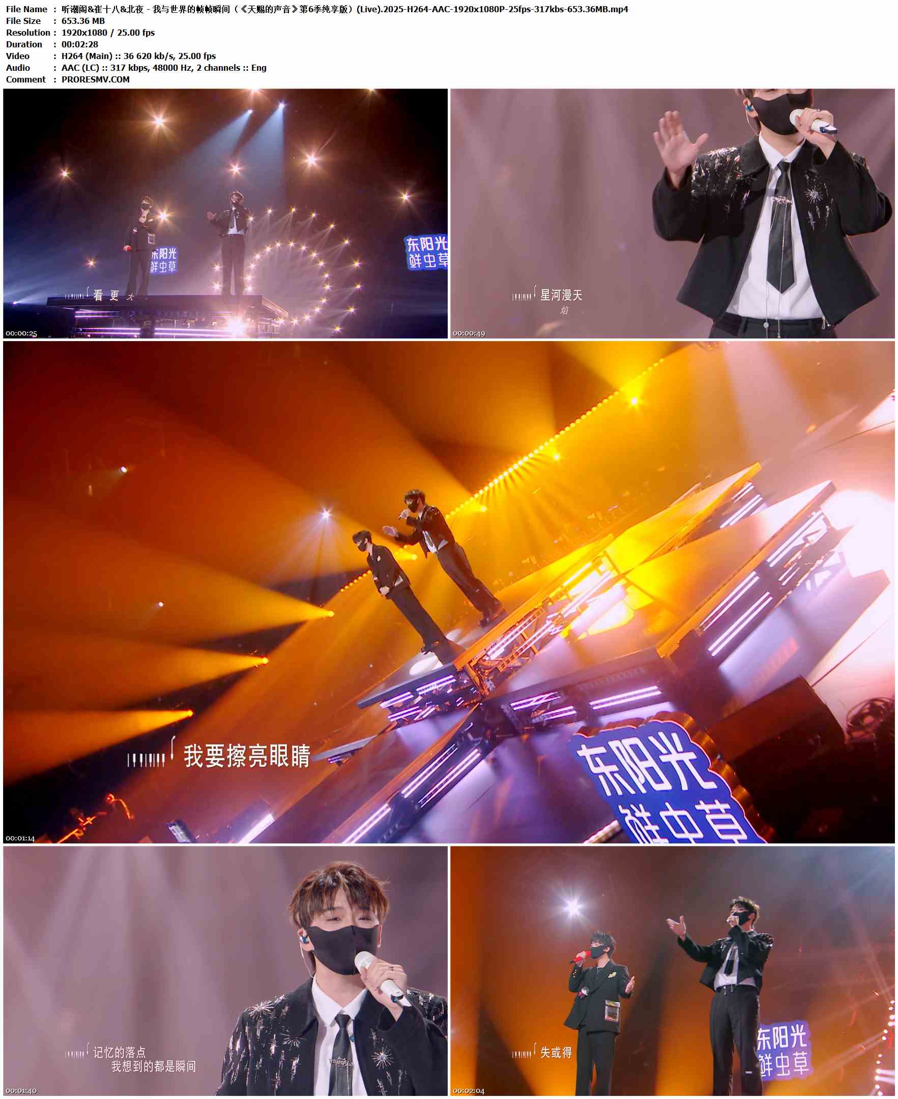 听潮阁&崔十八&北夜 - 我与世界的帧帧瞬间（《天赐的声音》第6季纯享版）(Live).2025-H264-AAC-1920x1080P-25fps-317kbs-653.36MB官方MV_高清MV